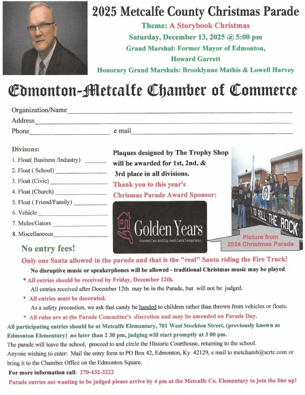 2025 Christmas Parade Application